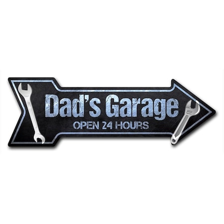 Dads Garage Arrow Decal Funny Home Decor 36in Wide